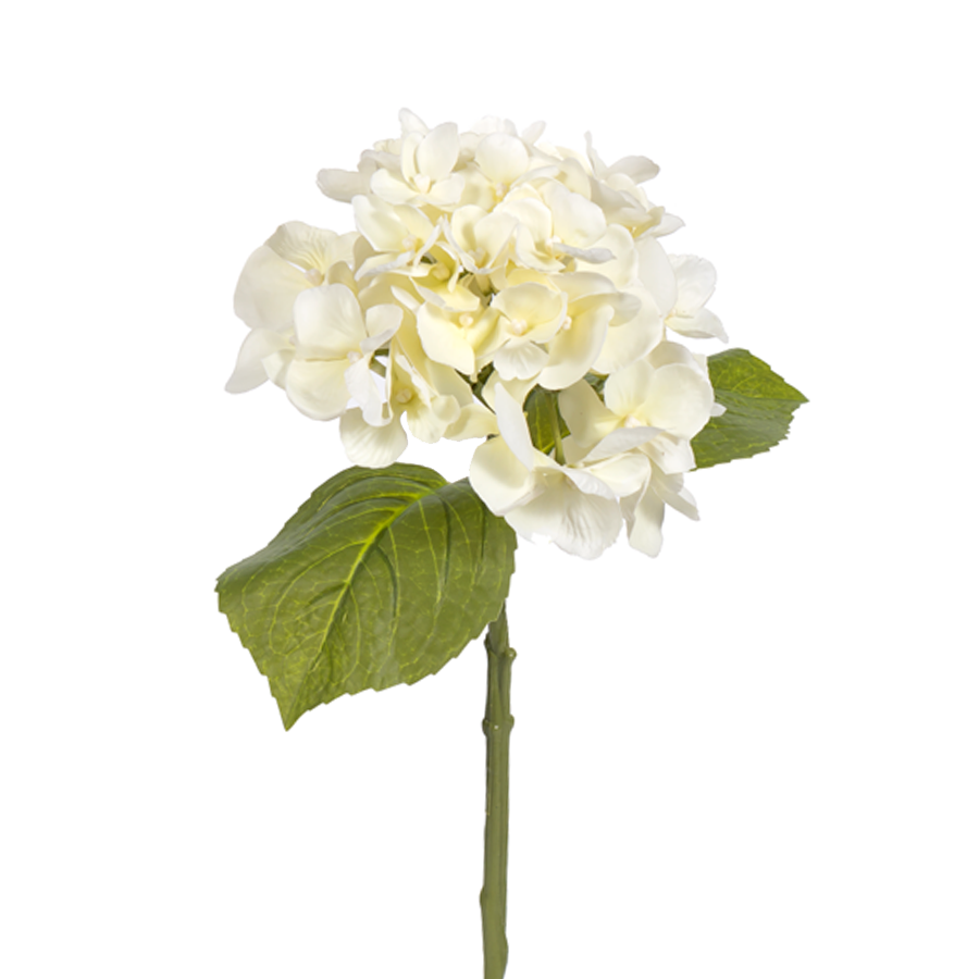 14" Hydrangea Floral Pick- White