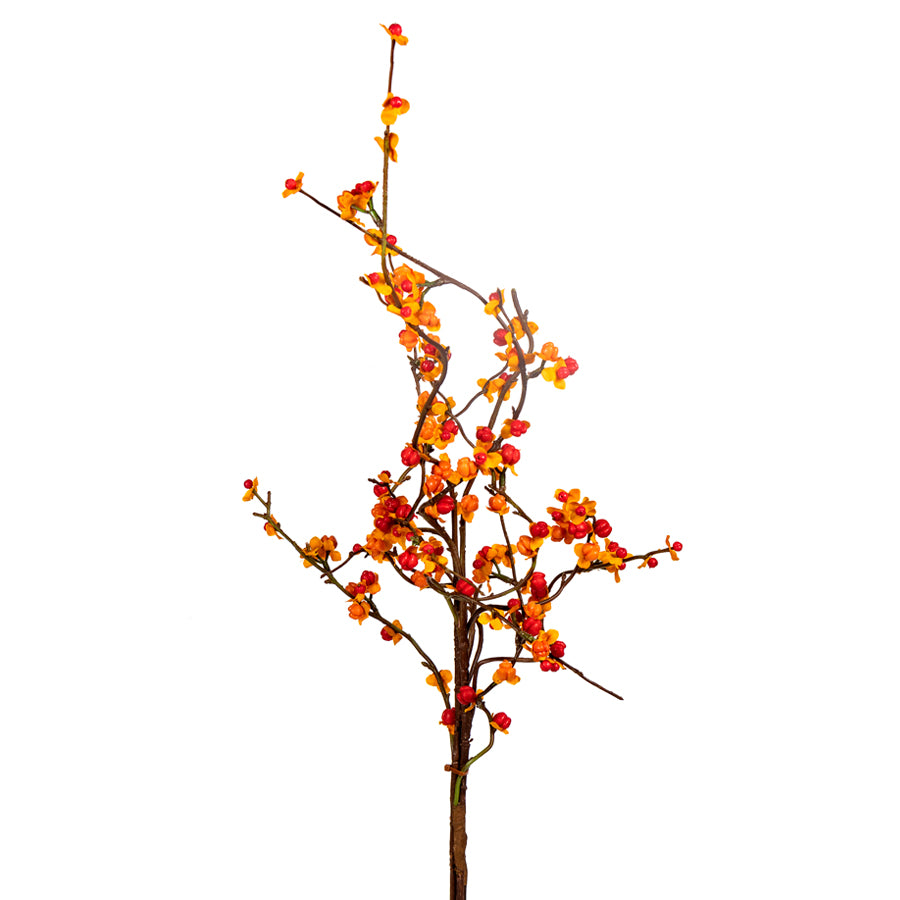 32" Bittersweet Orange & Red Bush Floral Pick
