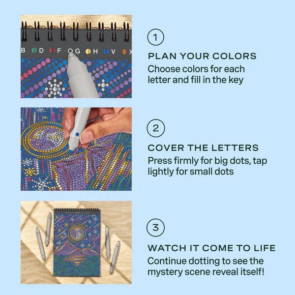 FlowArt® - Dot-By-Letter- Into the Galaxy - Metallic Ink