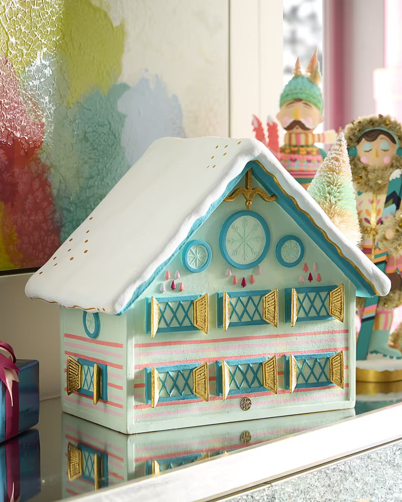 Glitterville Christmas Mint Chalet Display
