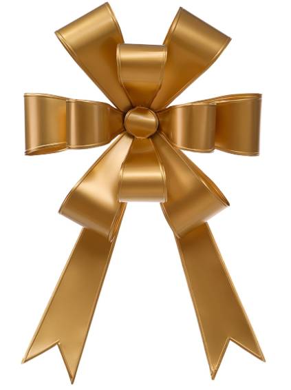 Giant Gold Metal Bow Wall Decor