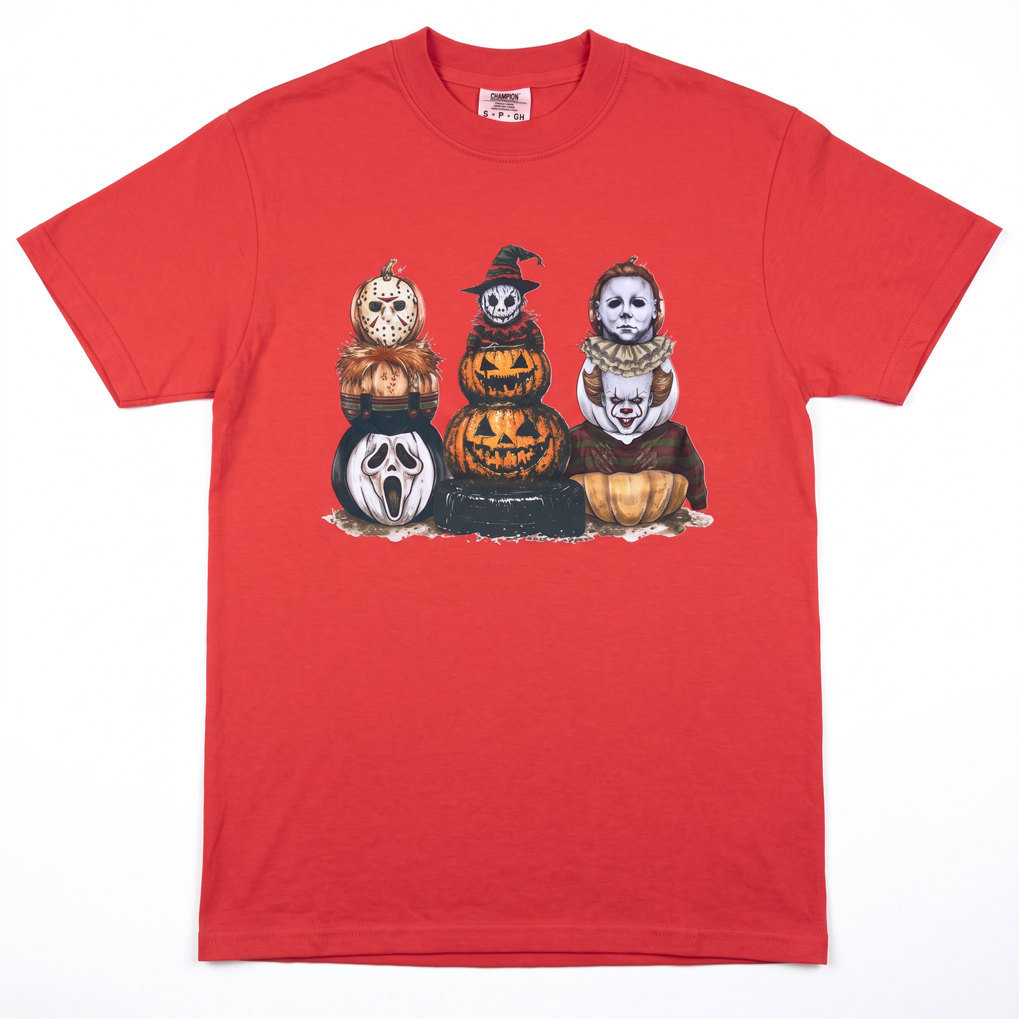 Halloween Pumpkin Stacks Scary Tshirt