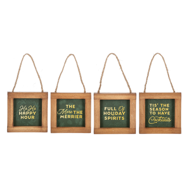 Framed Holiday Message Ornaments