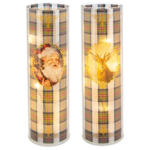 LED Light Up Holiday Pillars