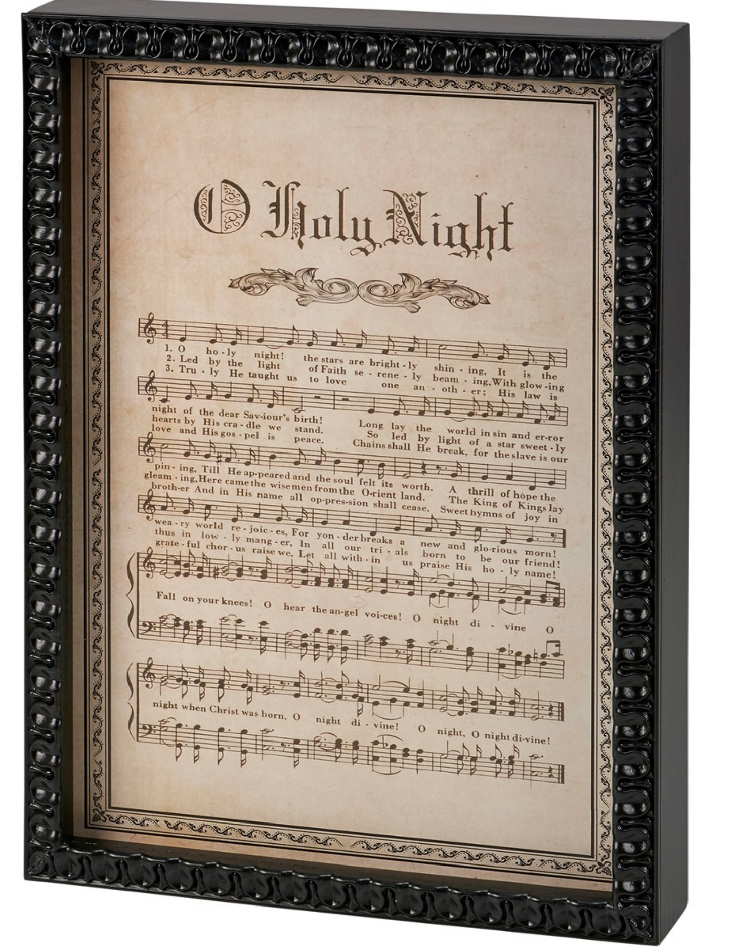 O Holy Night Inset Box Sign