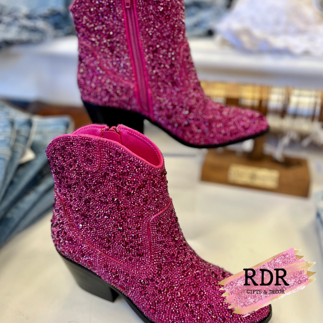 Corky's Fuchsia Shine Bright Rhinestone Boots