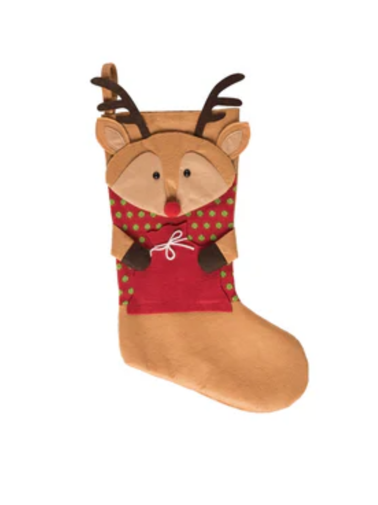 Fabric Woodland Christmas Character Stocking
