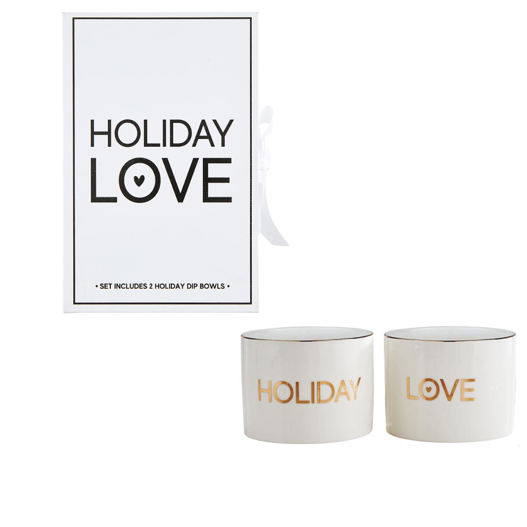 Holiday Love Dip Bowl Set in Book Box
