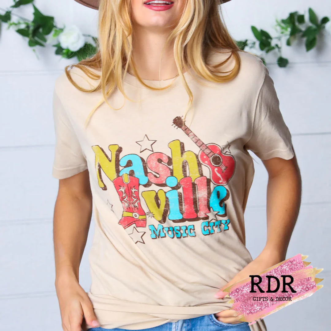 Oatmeal Nashville Music City Graphic Tee