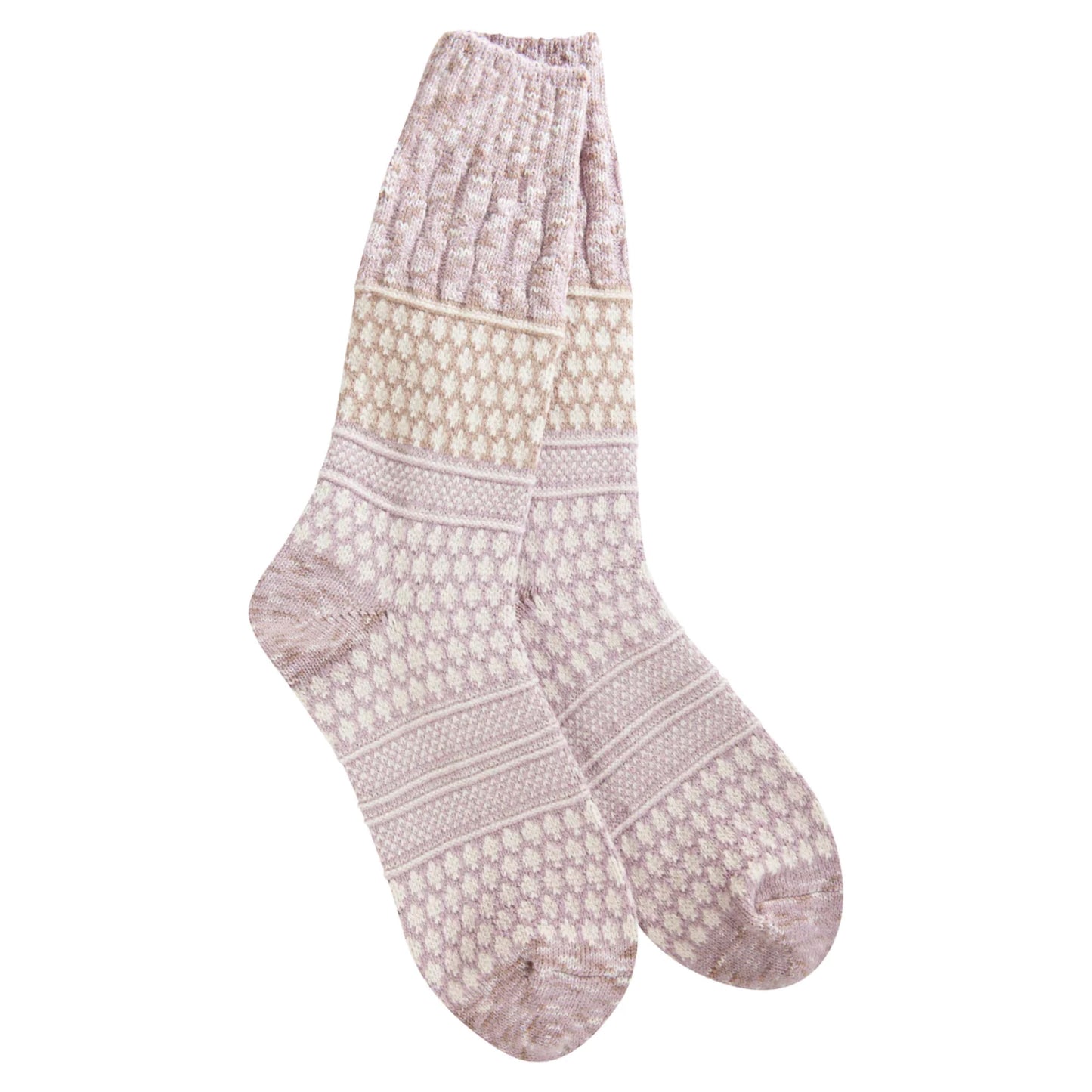 Worlds Softest Weekend Collection Gallery Texture Crew Socks Nirvana Multi-112