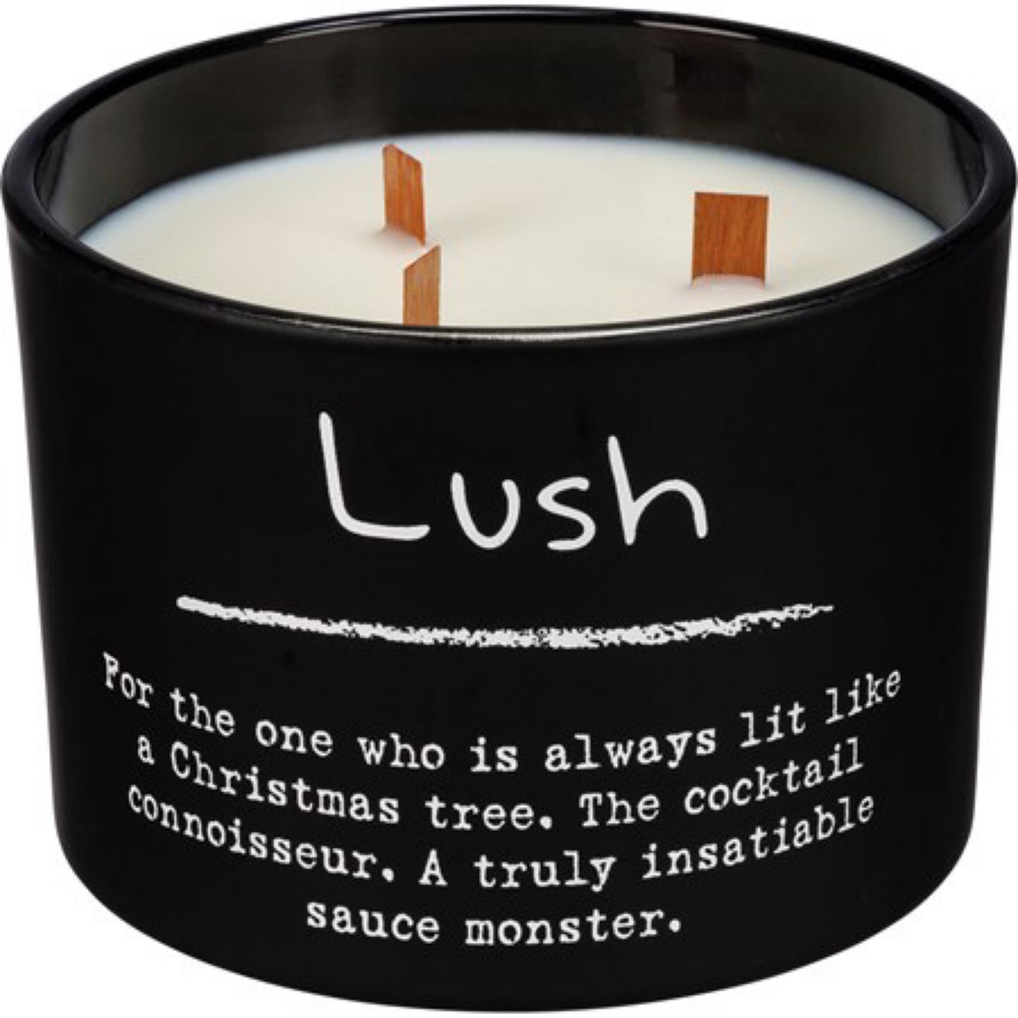 Sea Salt & Sage Lush Black Glass Jar Candle