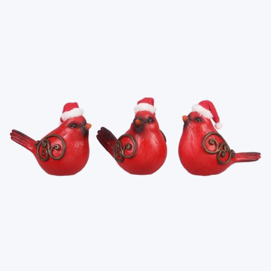 Resin Christmas Cardinal with Stock Cap