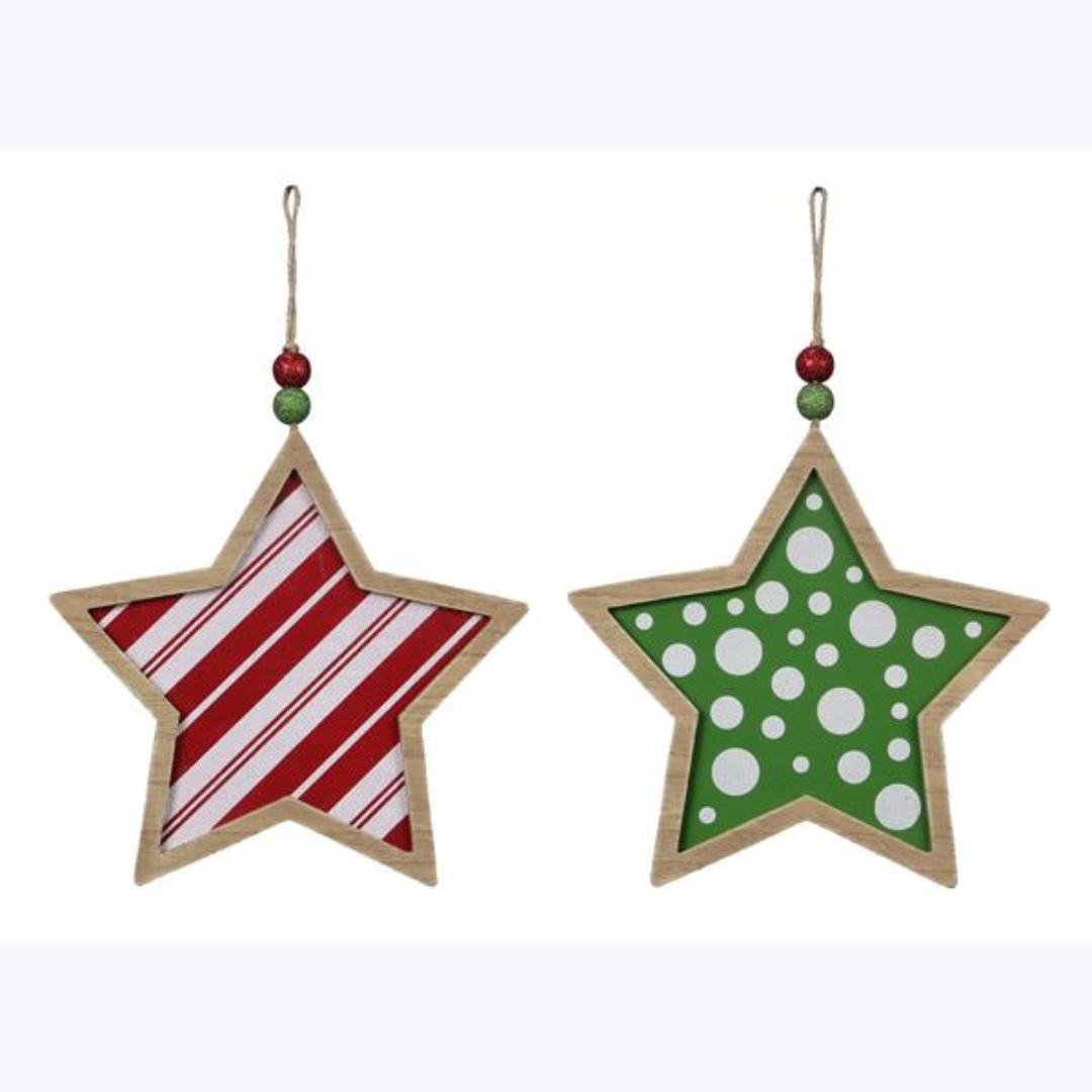 Wood Winter Whimsy Star Shaped Wall Decor