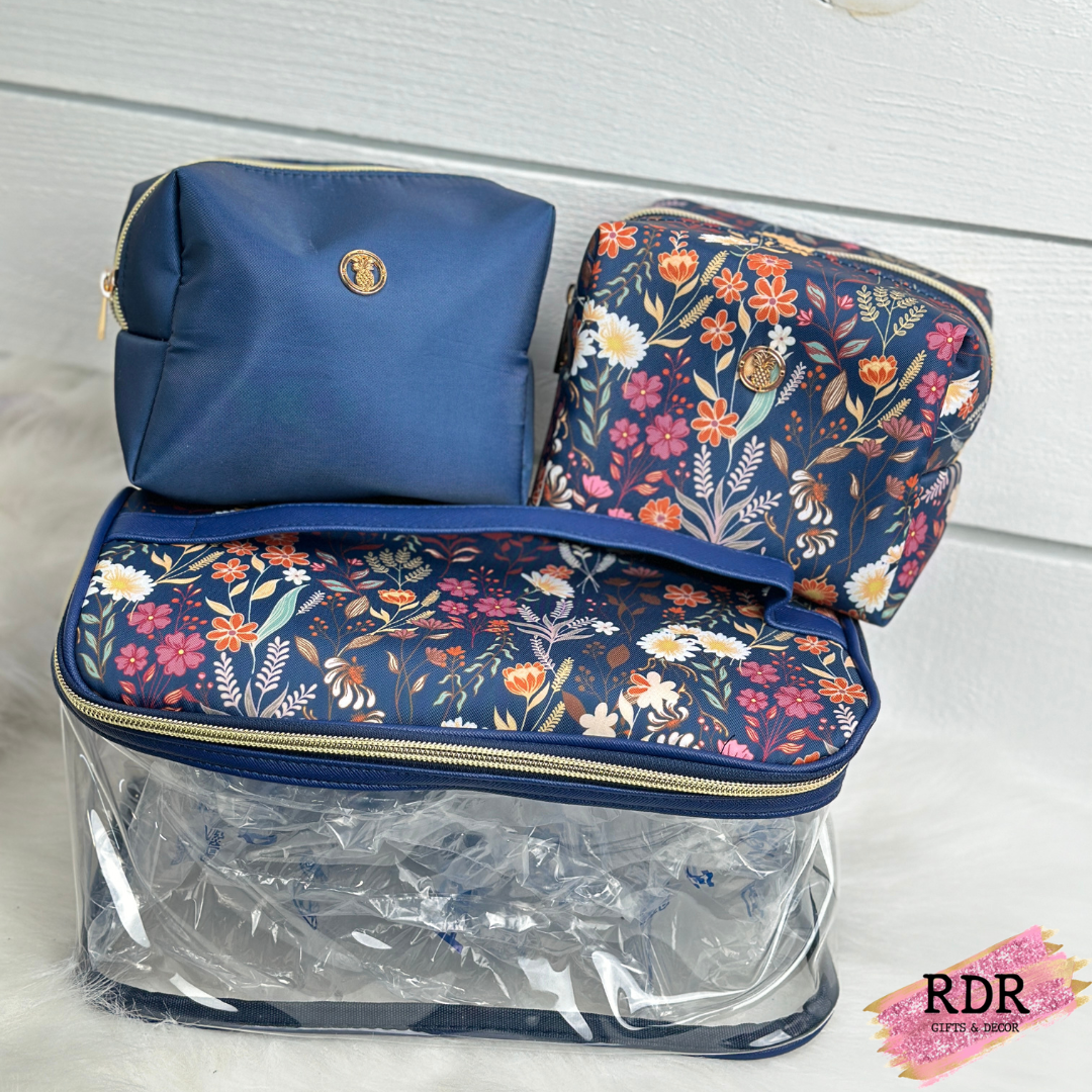 Simply Southern Set Of 3 Cosmetic Bags