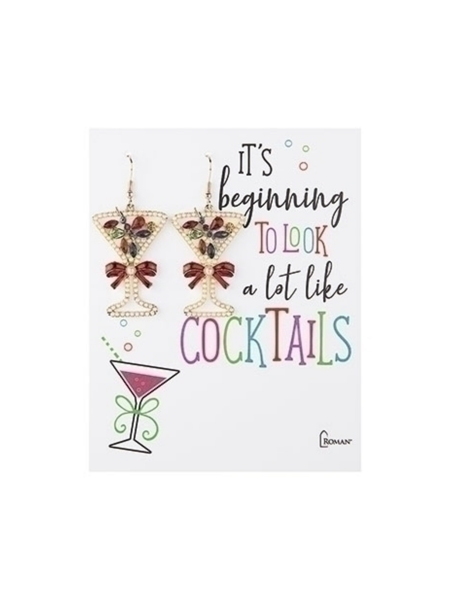 Cocktail Earrings With Gold, Gems, & Pearls