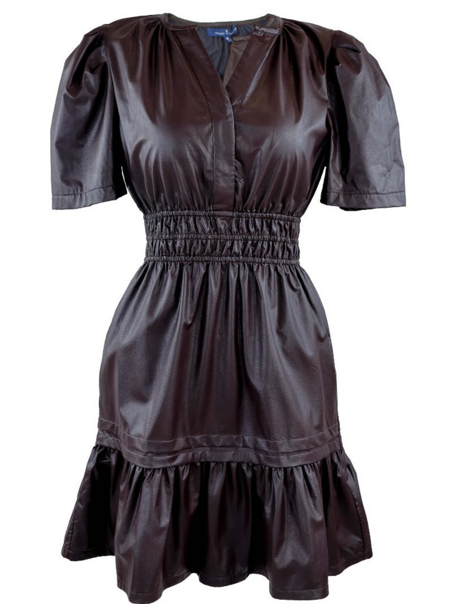 Simply Southern Leather Dress With Ruffle Detail