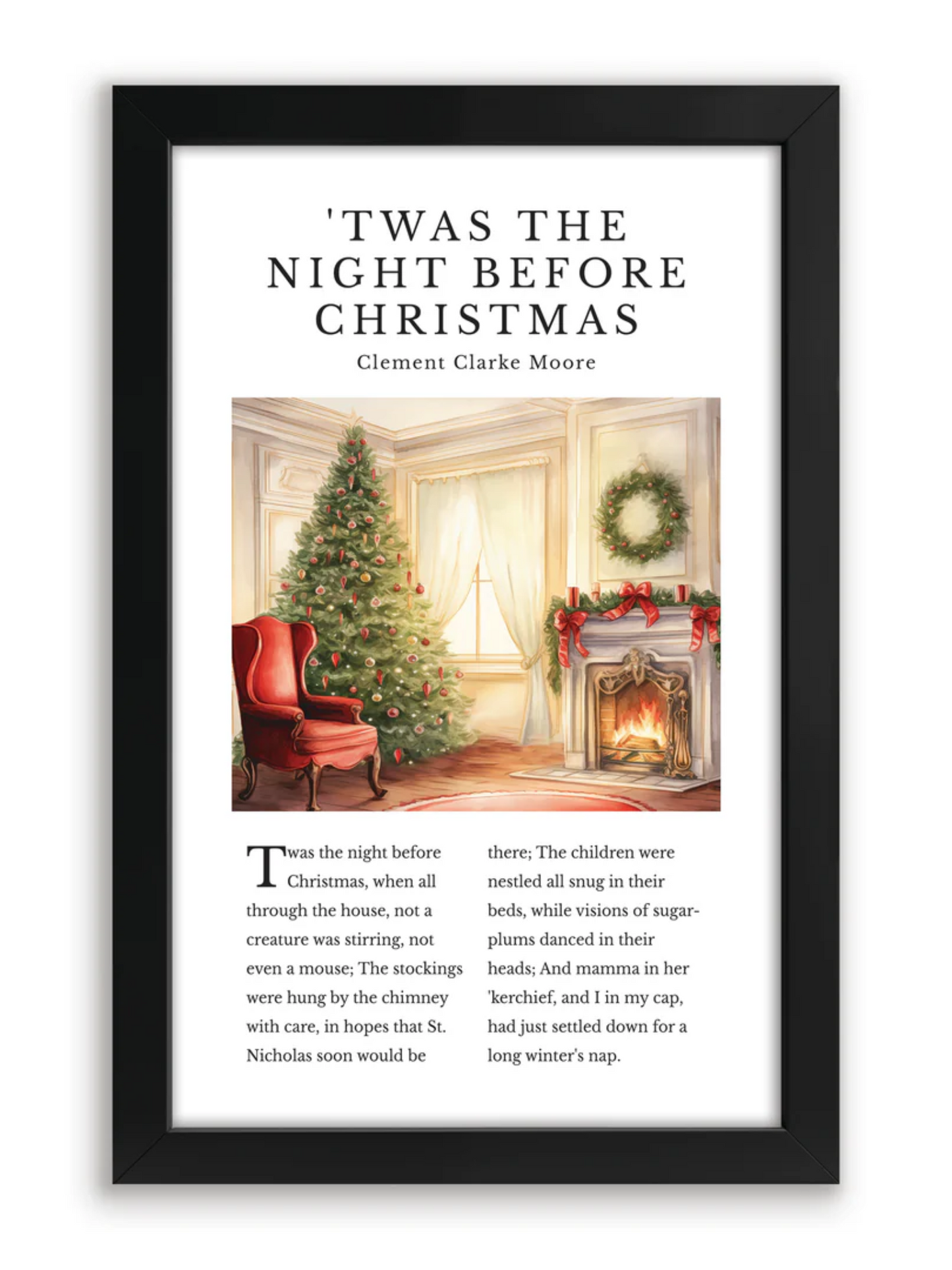 Black Framed Christmas Book Pages