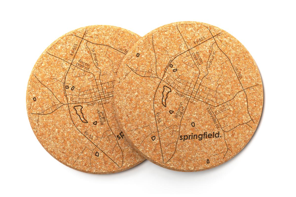 Hometown Map Cork Coaster