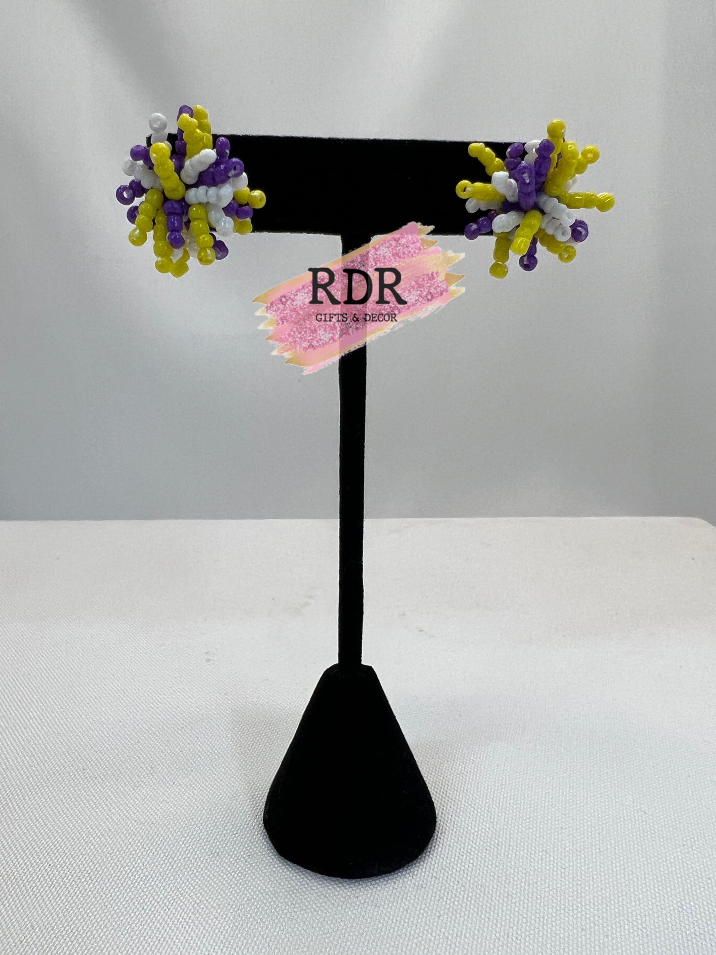 Purple and Gold Tigers Game Day Earrings