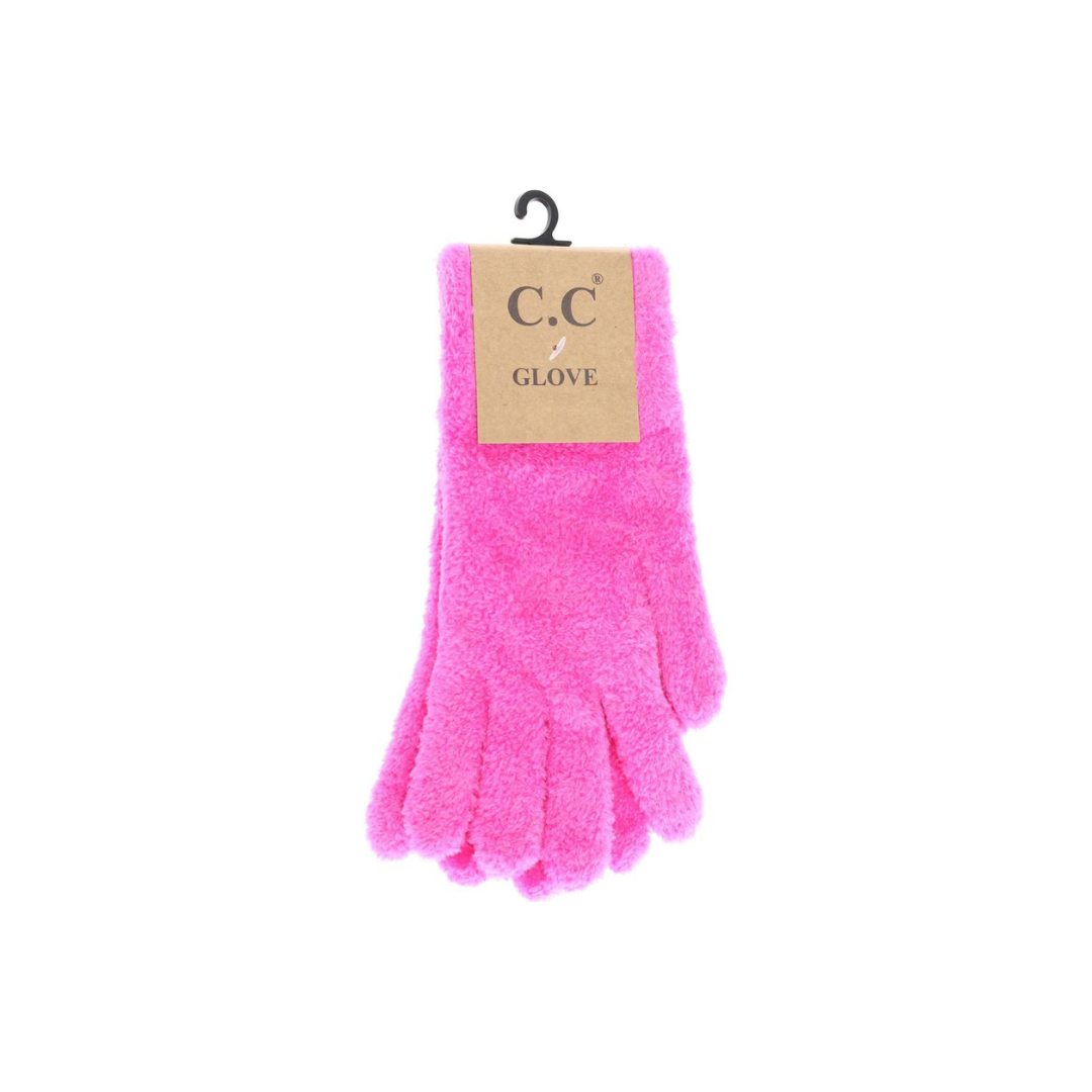 Plush Terry Chenille C.C. Beanie Gloves