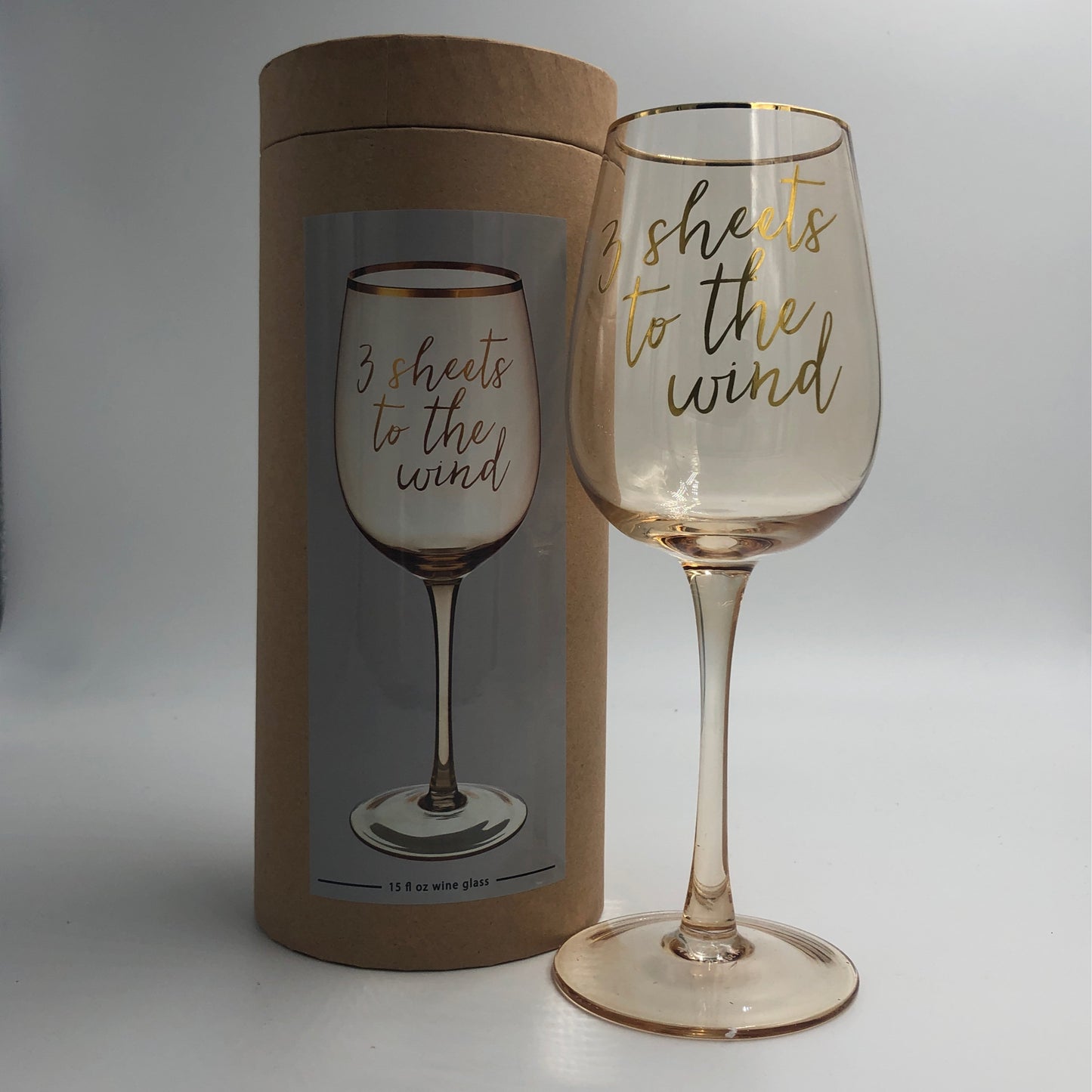 3 Sheets To The Wind Wine Glass