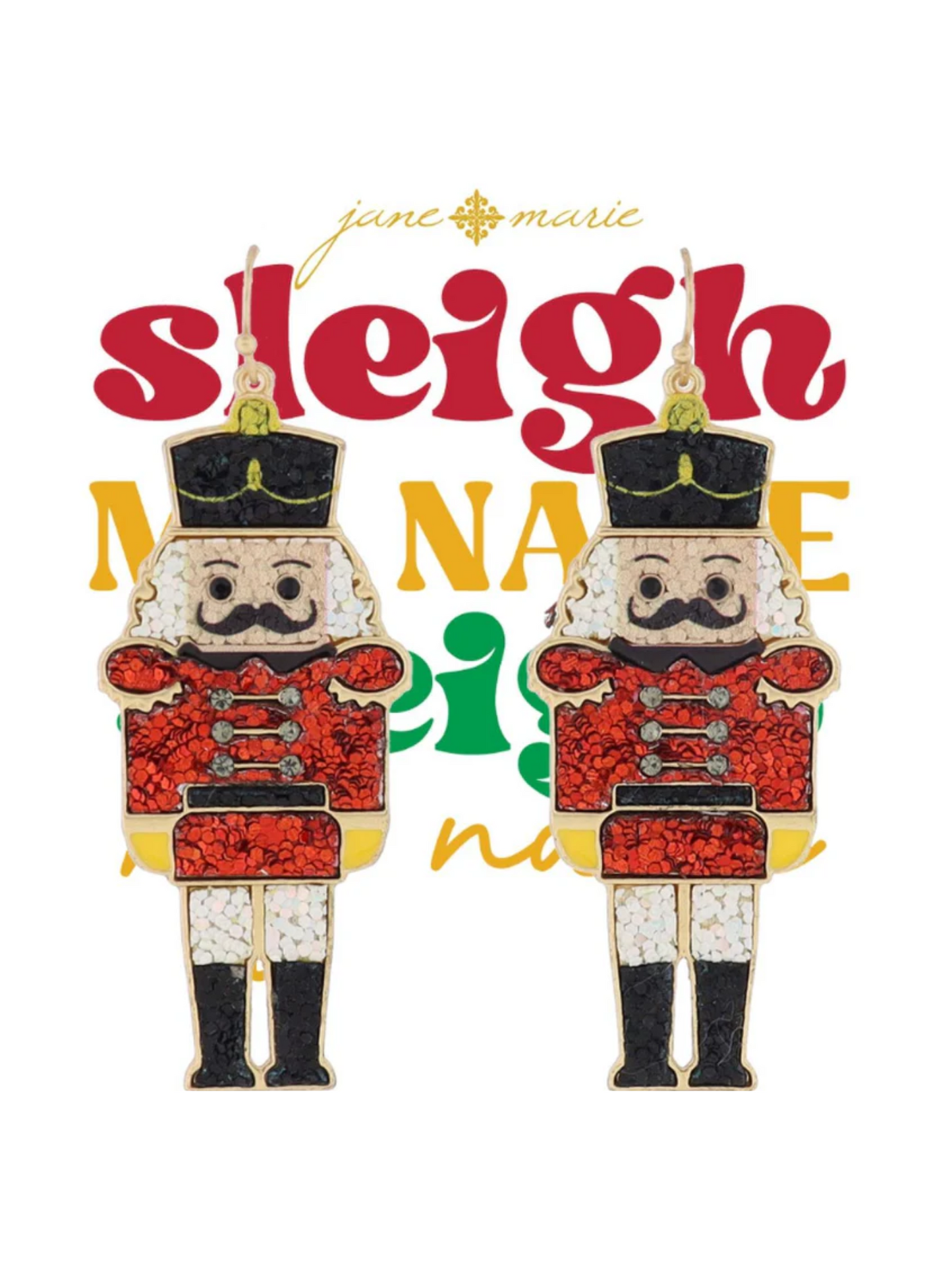 Glittery Nutcracker Earrings