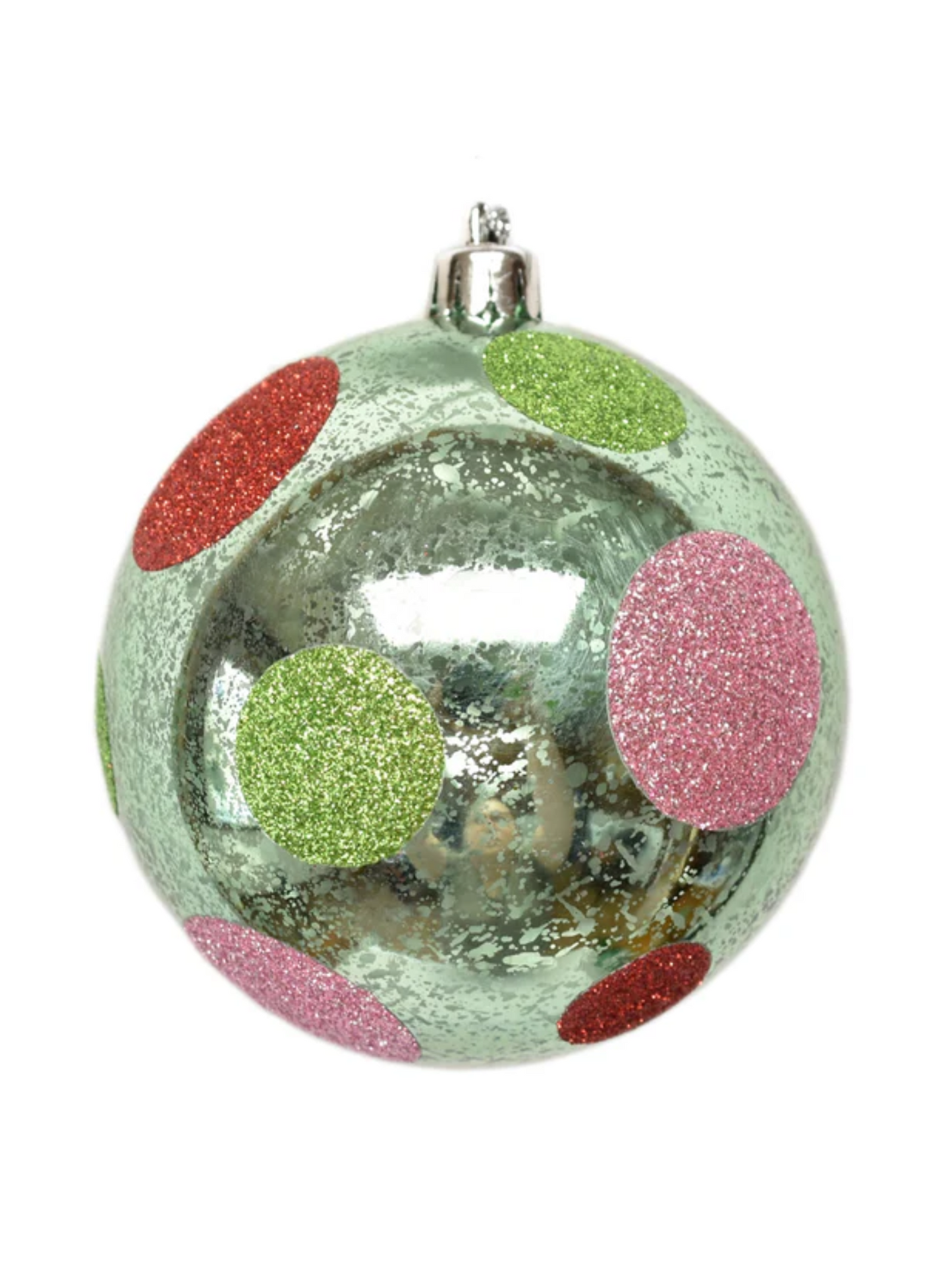 Aqua Candy Glitter Dot Ball 4"