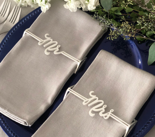 Mr. & Mrs. Napkin Wrap Set