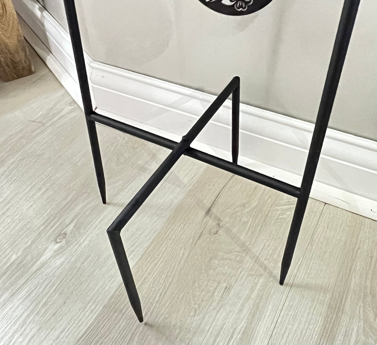 Black Metal Wind Chime Trellis