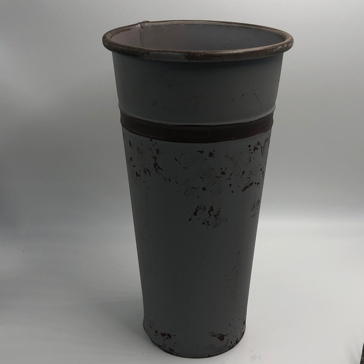 Medium Greyish Purple Metal Flower Bucket