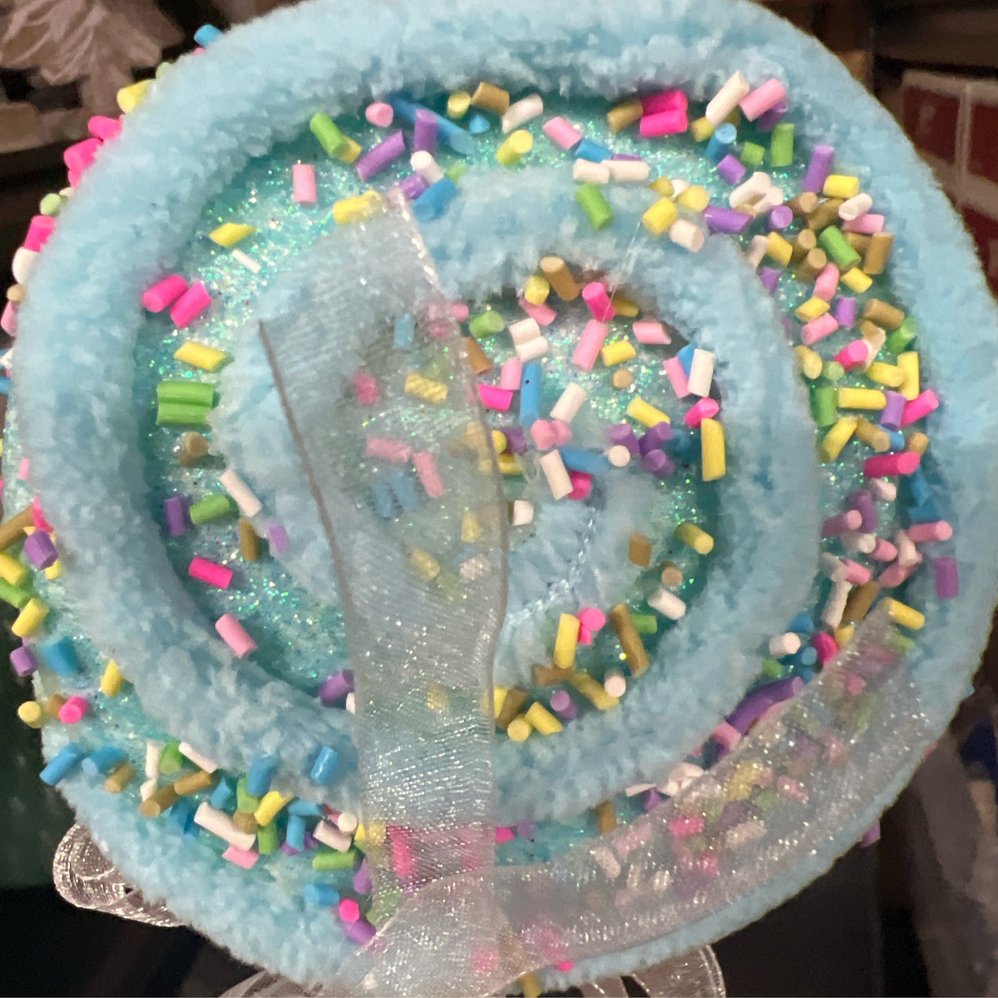 Blue Sprinkle Lollipop Pick