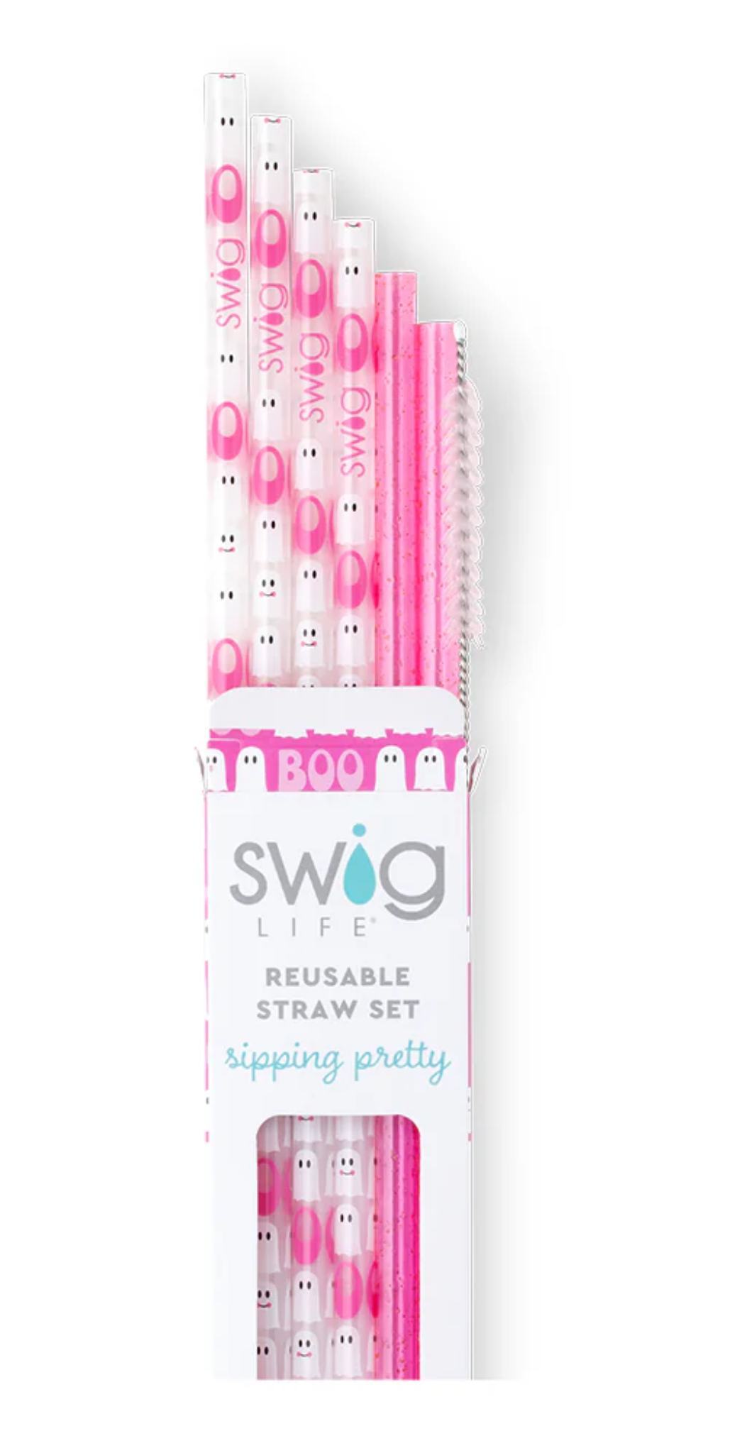 Fall & Halloween Swig Reusable Straws + Cleaning Brush