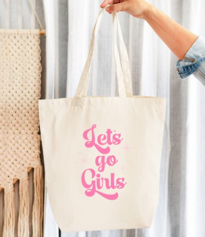 Let's Go Girls Canvas Tote Bag