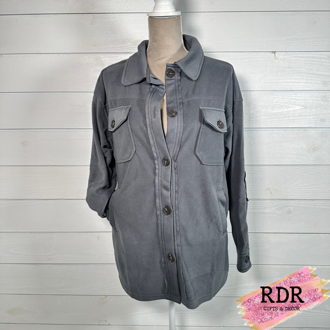 Oversized Basic Fleece Shacket