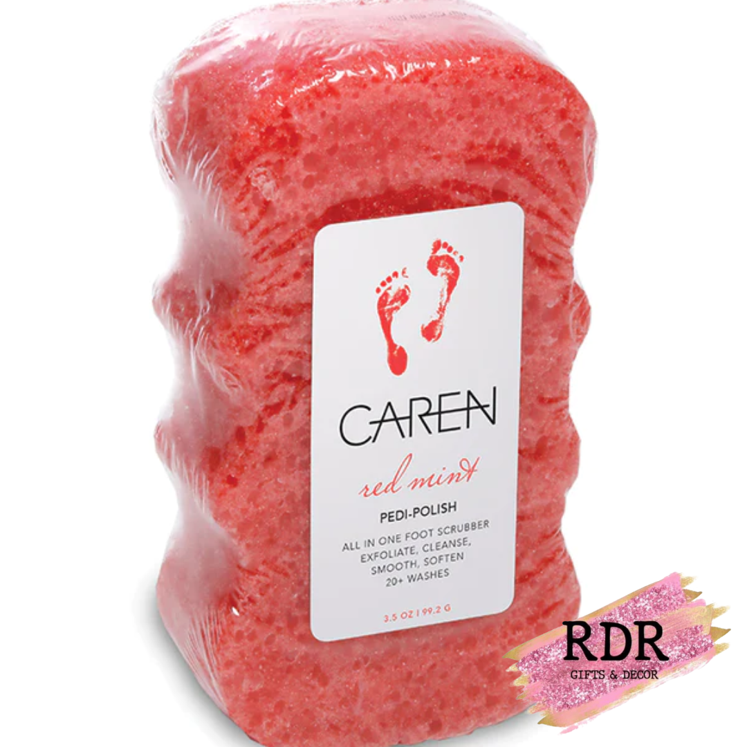 Red Mint Pedi Polish Soap in a Sponge