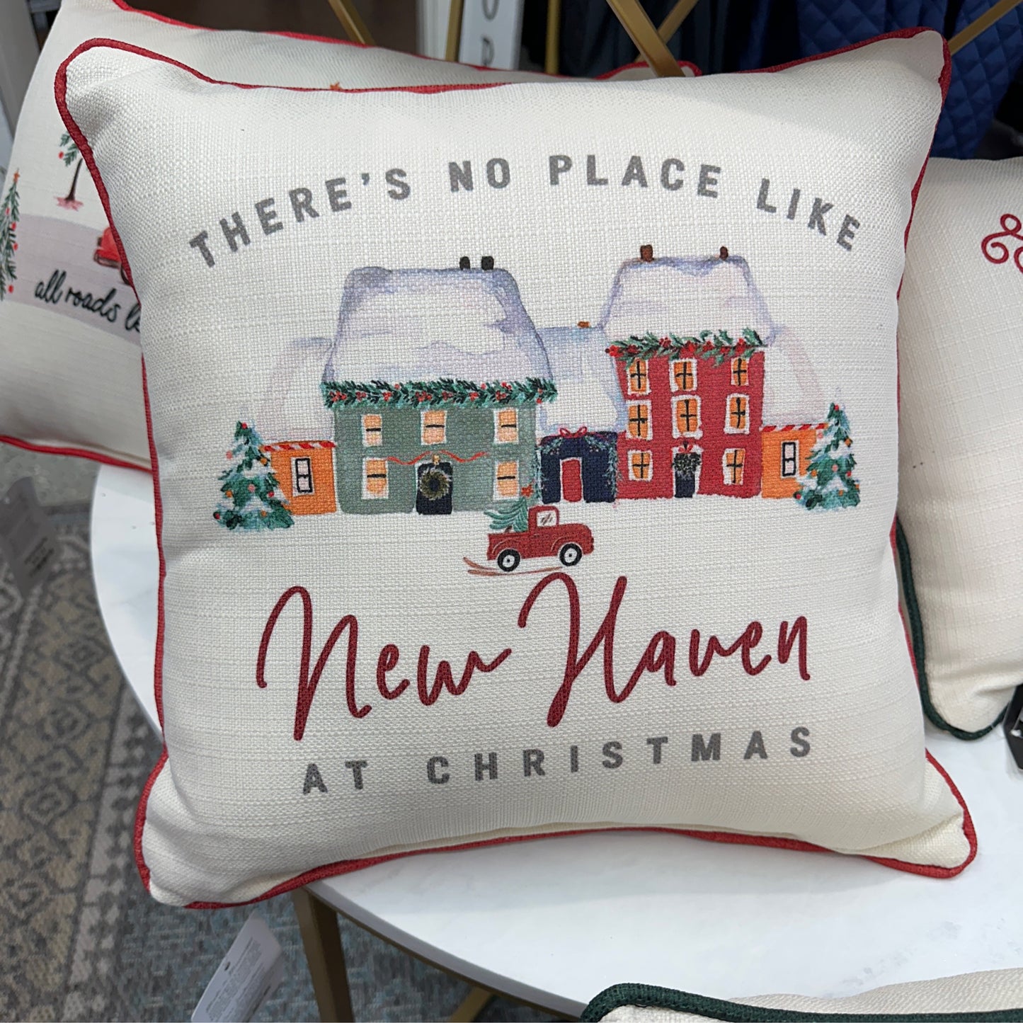 No Place Like Hometown Christmas Pillow