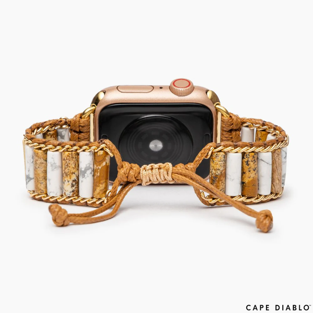 Cape Diablo Linked Howlite Jasper Apple Watch Strap