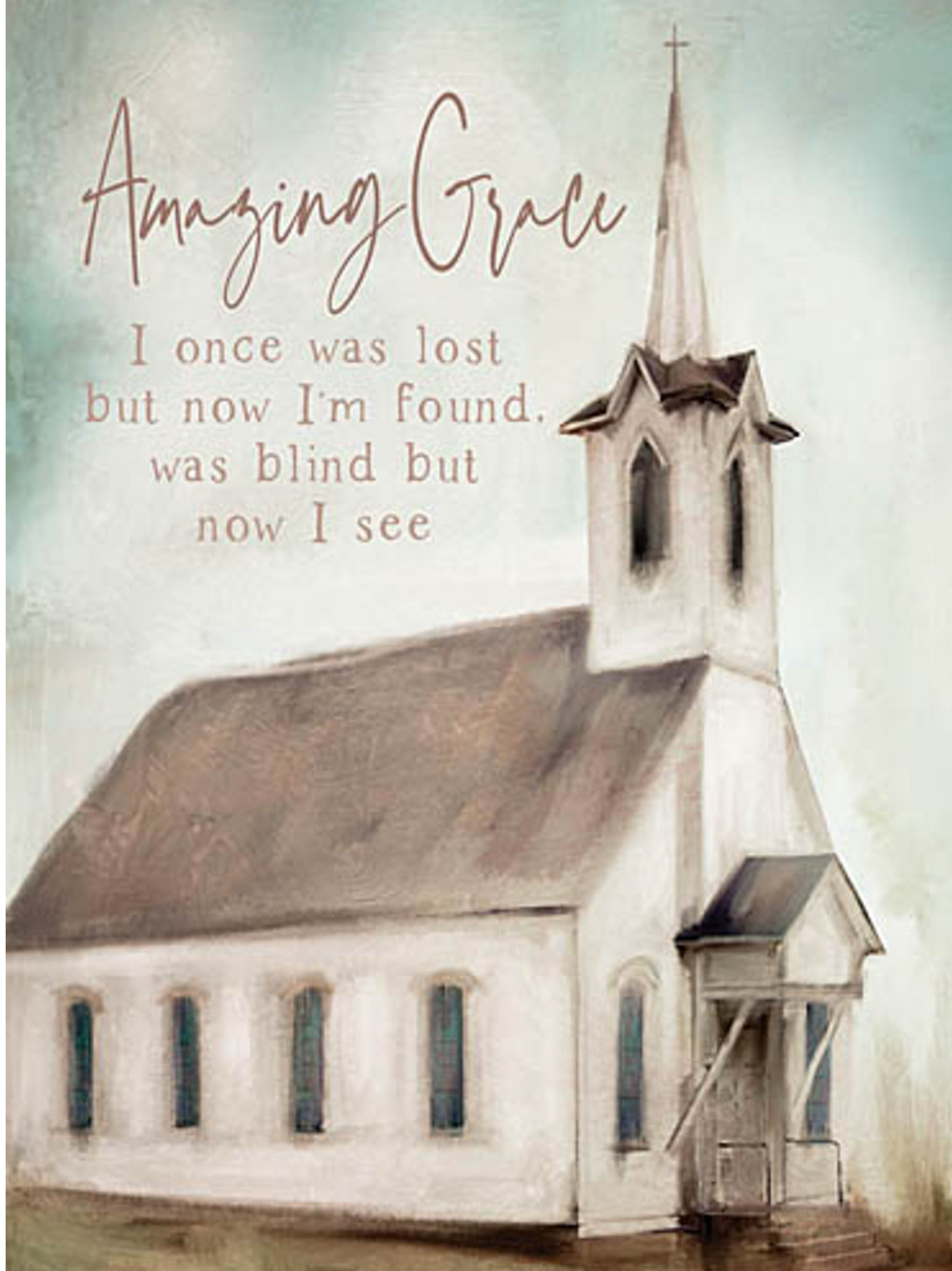 Amazing Grace Church Picture In White Frame
