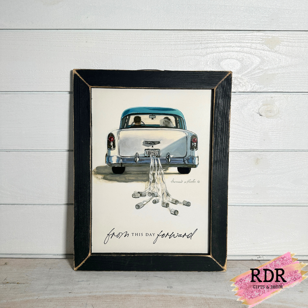 From This Day Forward Charcoal Wash Frame