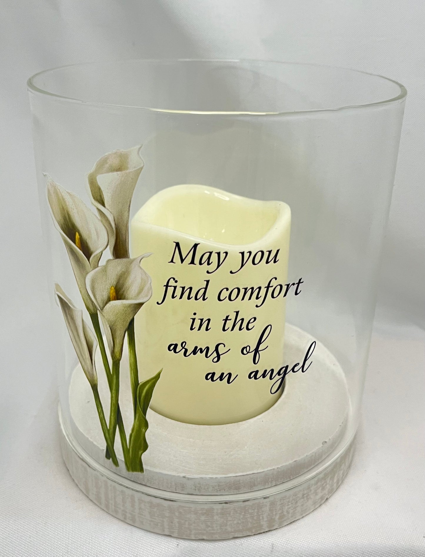 Glass Hurricane Flameless Candle