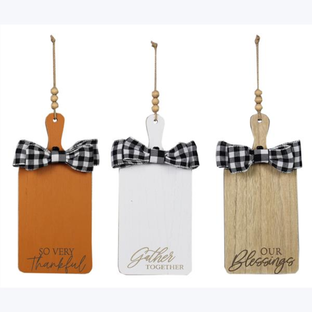 Wood Square Pumpkin Wall Hanging 4x6 Photo Clip