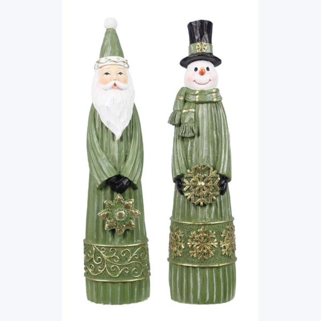 Resin Twas the Night Santa/Snowman Figurine