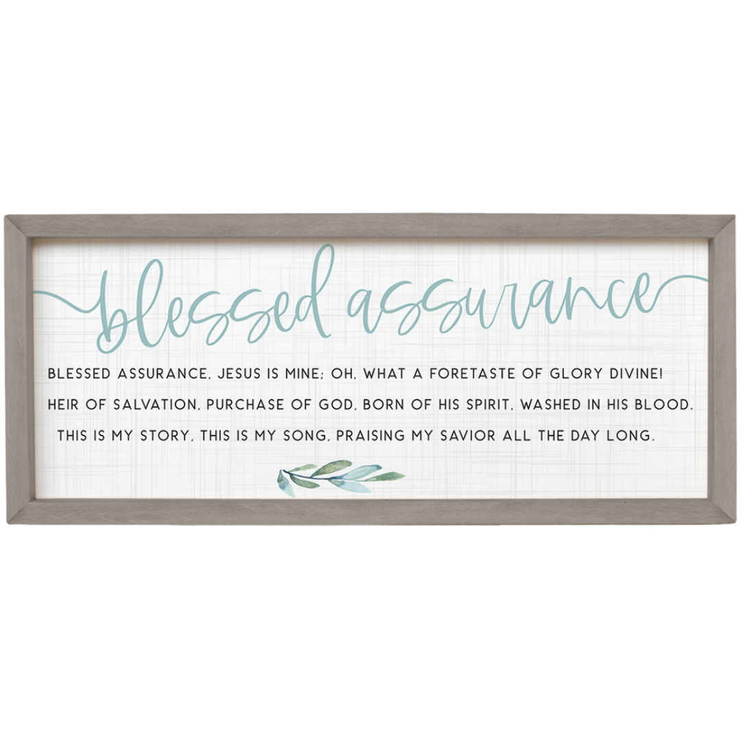 Blessed Assurance Faith Wood Frame Sign