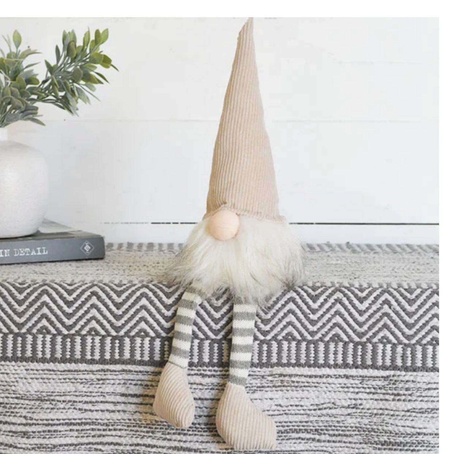 Cream Color Sitting Gnome