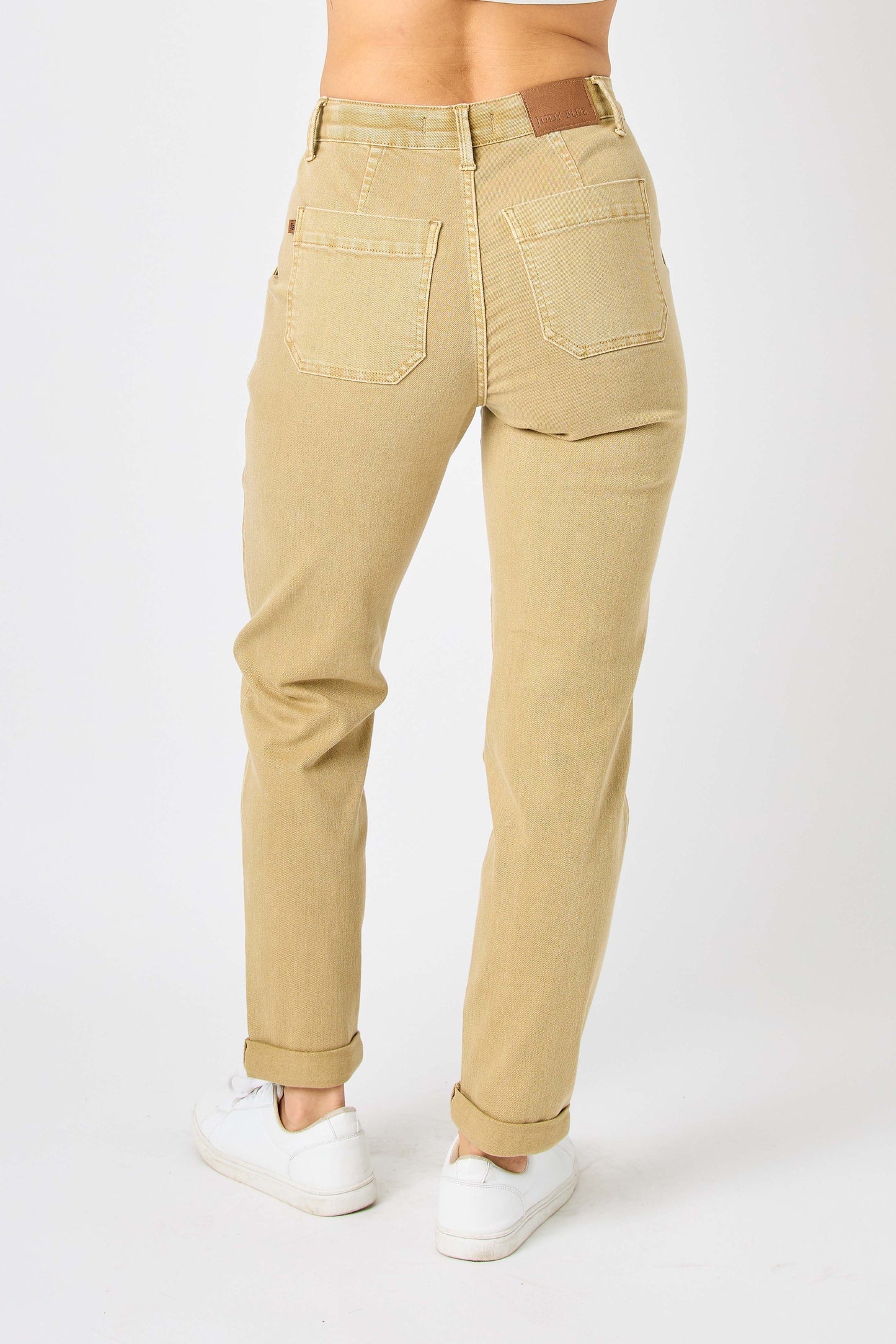 Judy Blue High Waisted Khaki Cuffed Jean Jogger