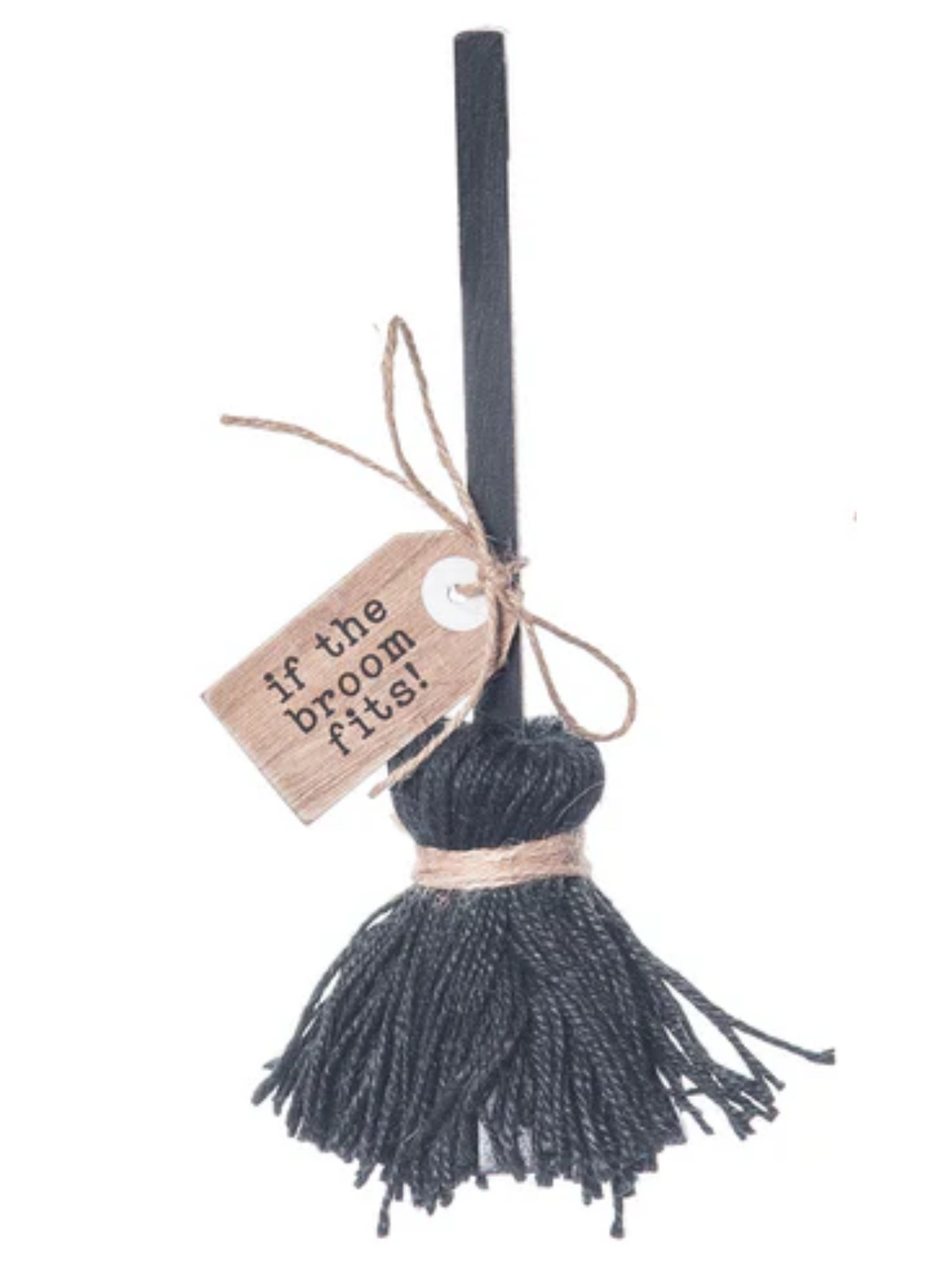 Small Spooky Broom Decor
