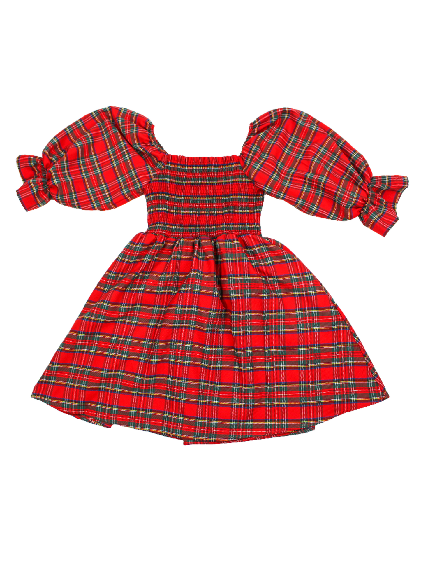 Simply Southern Plaid Holiday Dress- Youth