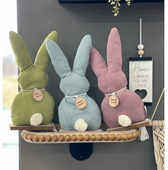 Corduroy Bunny Happy Easter Decor