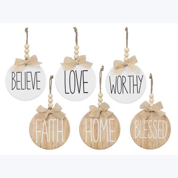 Metal Natural Home Hanging Message Ornaments
