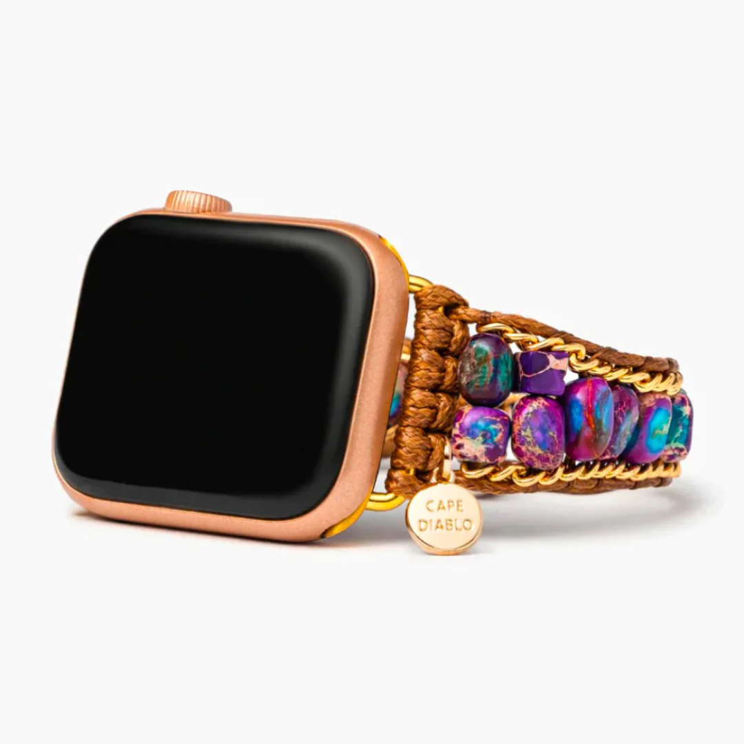 Cape Diablo Moonlight Jasper Apple Watch Strap – Rachelle Cape Diablo Moonlight Jasper Apple Watch Strap – Rachelle